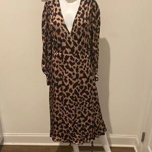 Brooks Brothers Leopard Print Dress - Black and Brown